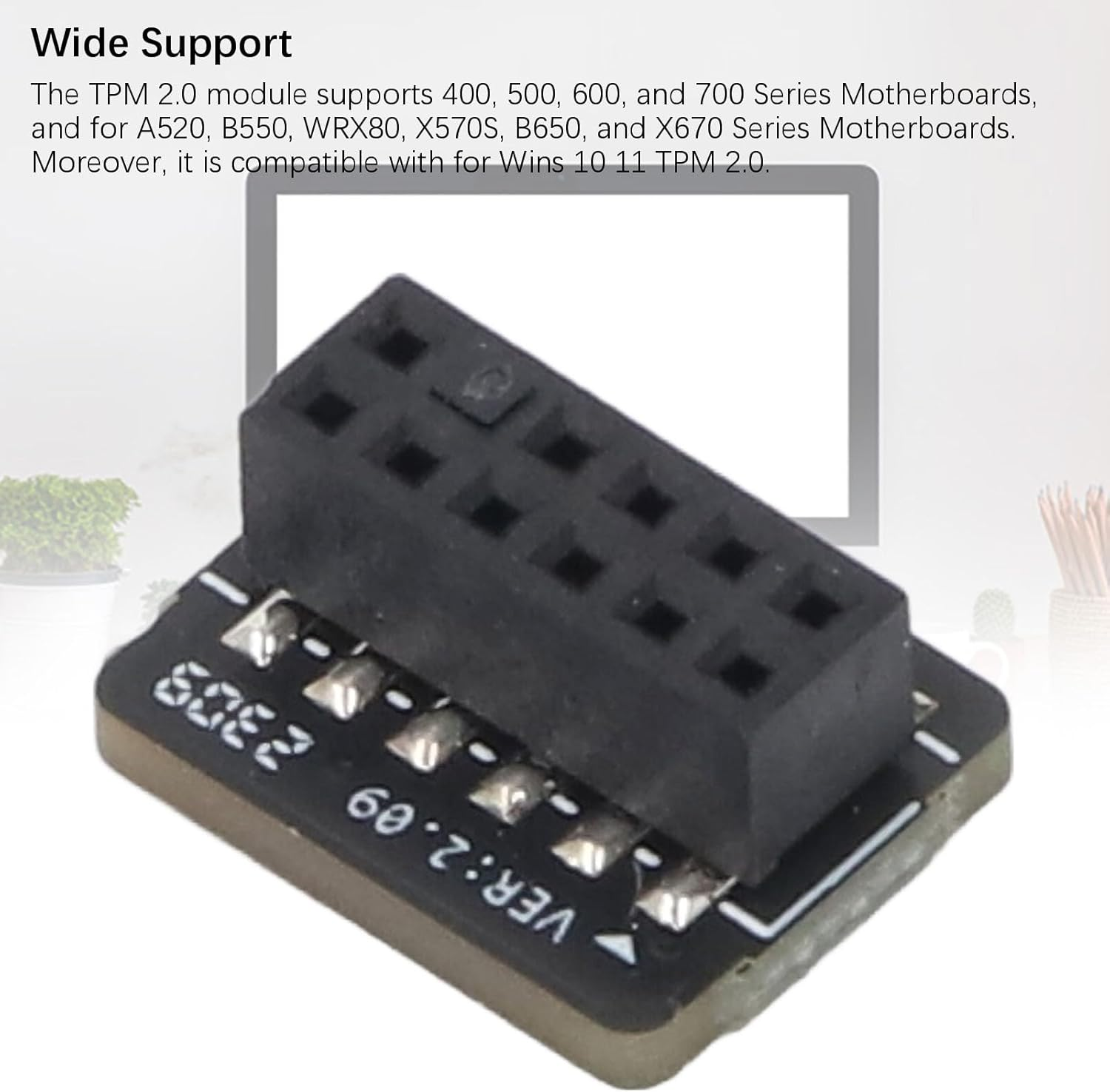 TPM 2.0 Encryption Security Module, SPI 12Pin Security Module for A520, B550, WRX80, X570S, B650, TPM Securitymodule for Motherboard image number 1