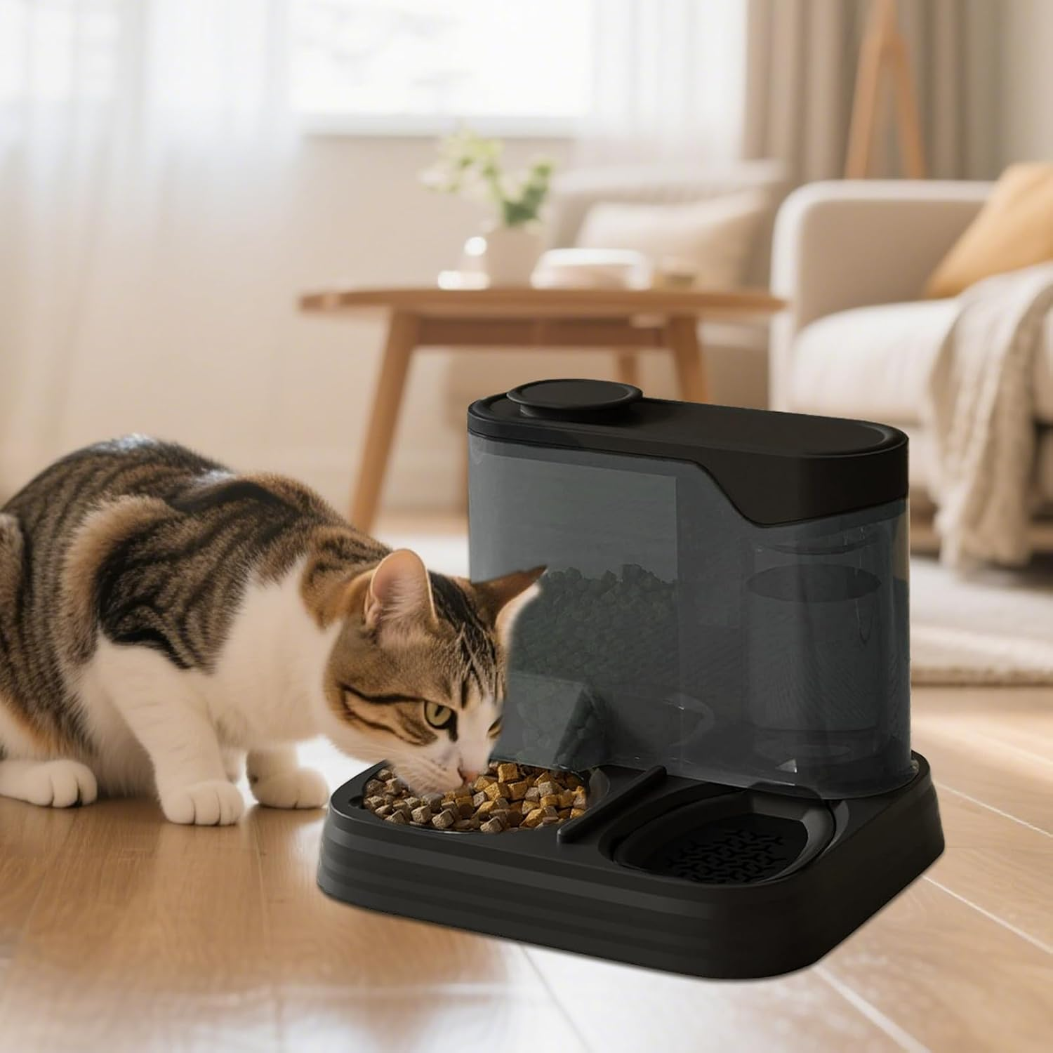 G Ravity Cat Feeder, Pet Feeder and Water Dispenser Set, Automatic Dog Feeder and Dog Water Dispenser, 30X25X23Cm, Durable and Safe Materials Easy to Clean for Home image number 2