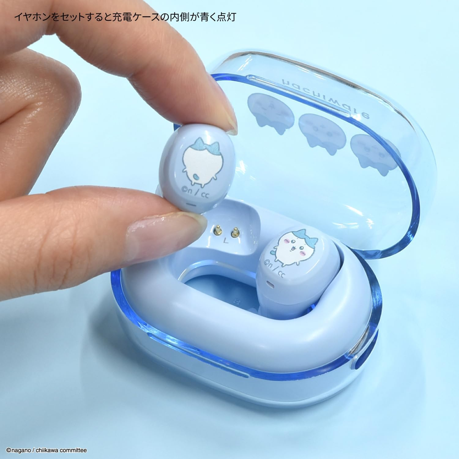 Gourmandies Chiikawa CK-64B Fully Wireless Stereo Earphones Hachiware - Chiika image number 7