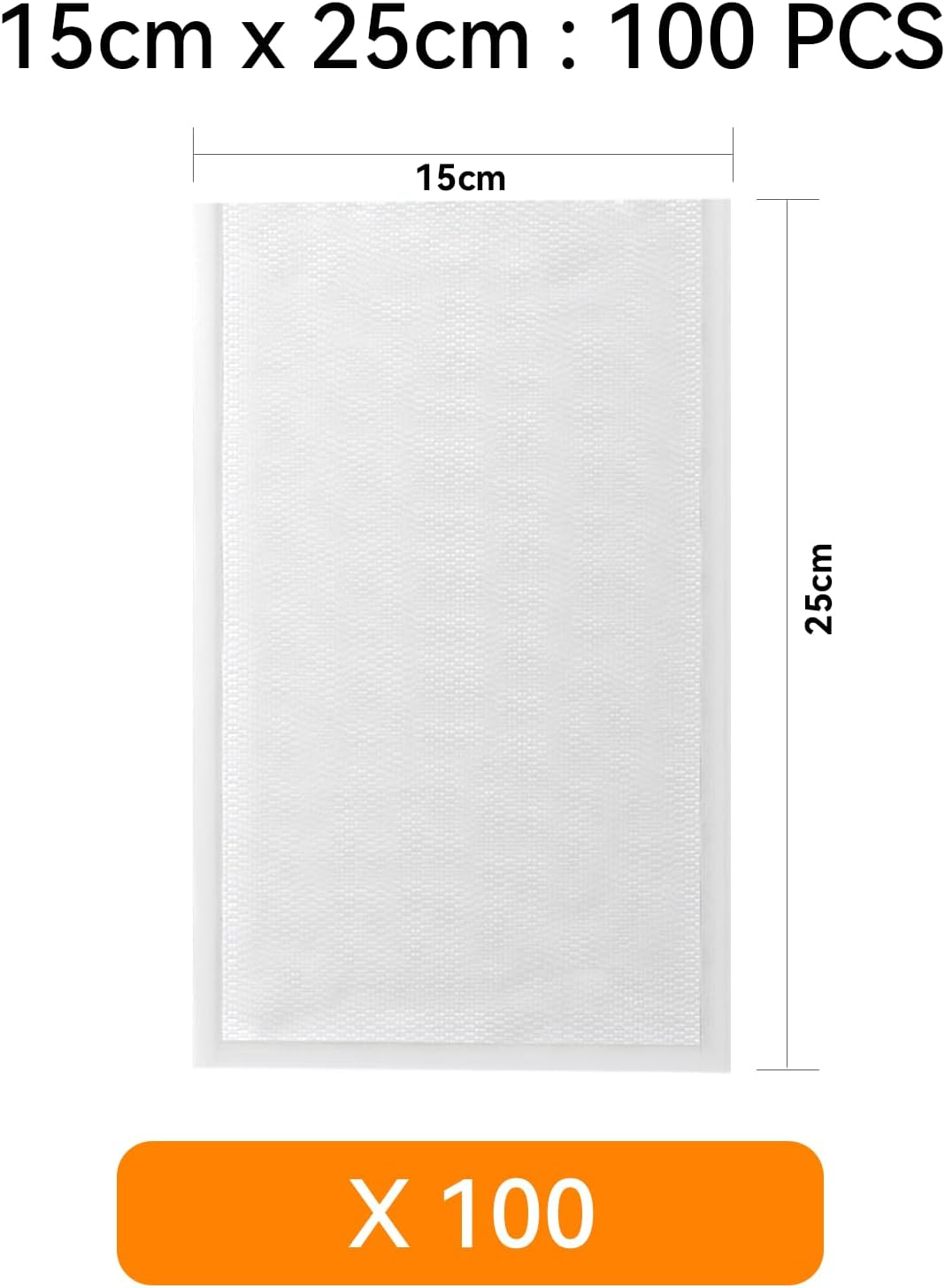 [2024 New] Vacuum Sealer Bags for Food, 15X25Cm 100 Count Precut Bags, Great for Food Storage, Sous Vide and Meal Prep, Wevac Lite image number 4