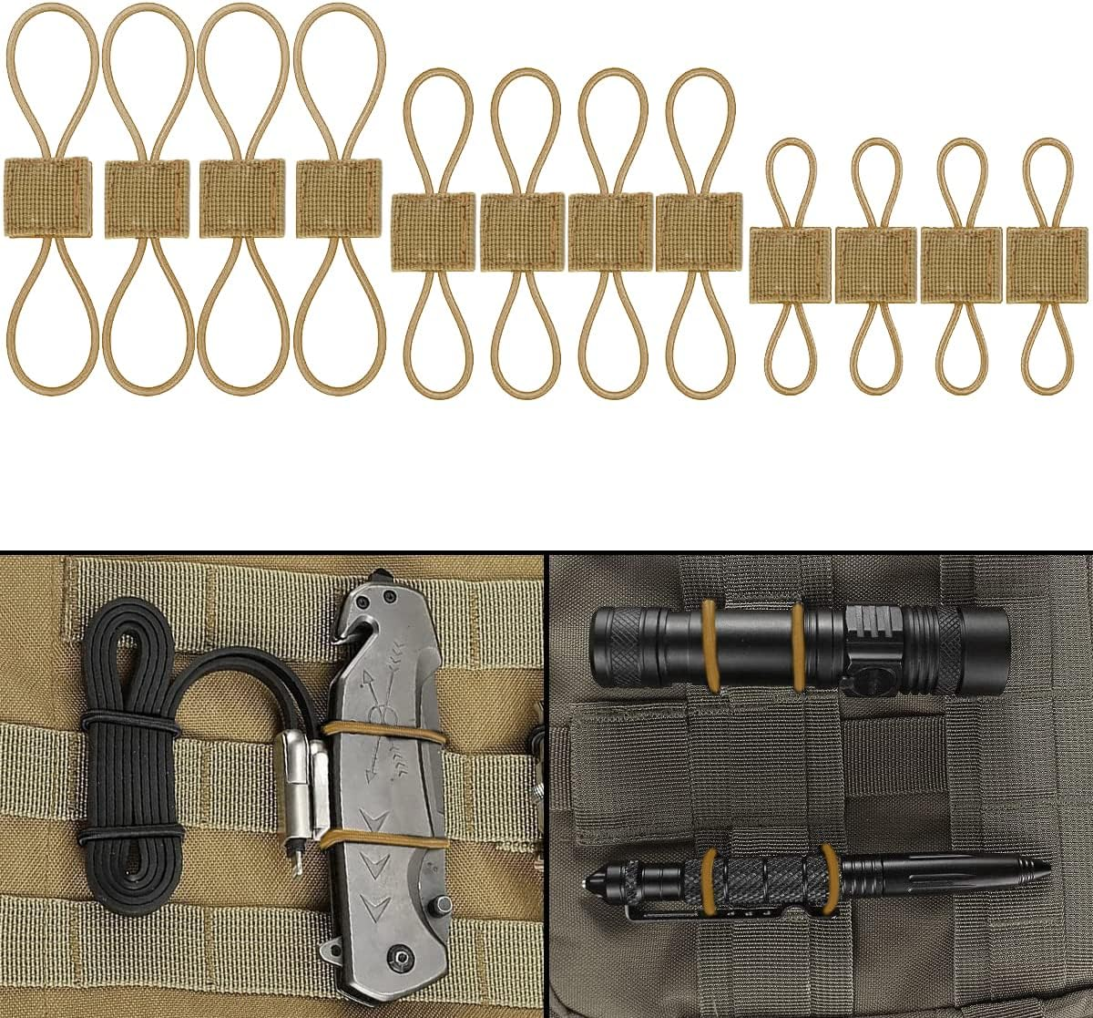 Gearhill Molle Attachments, Tactical Backpack Accessories, Molle Webbing Binding Ribbon Multipurpose Tactical Bag Molle Accessories