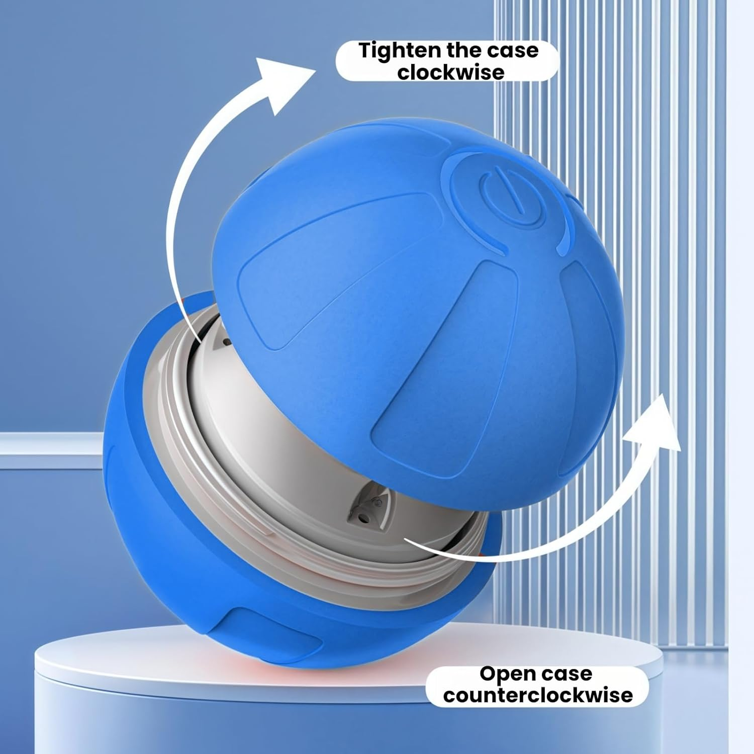 Smart Interactive Dog Toys Ball,Shaky Ball Toy Dogs, Automatic Moving Dog Toy Ball Smart Usb.Automatic Bouncing for Small Medium Large Dogs.(Blue) image number 2