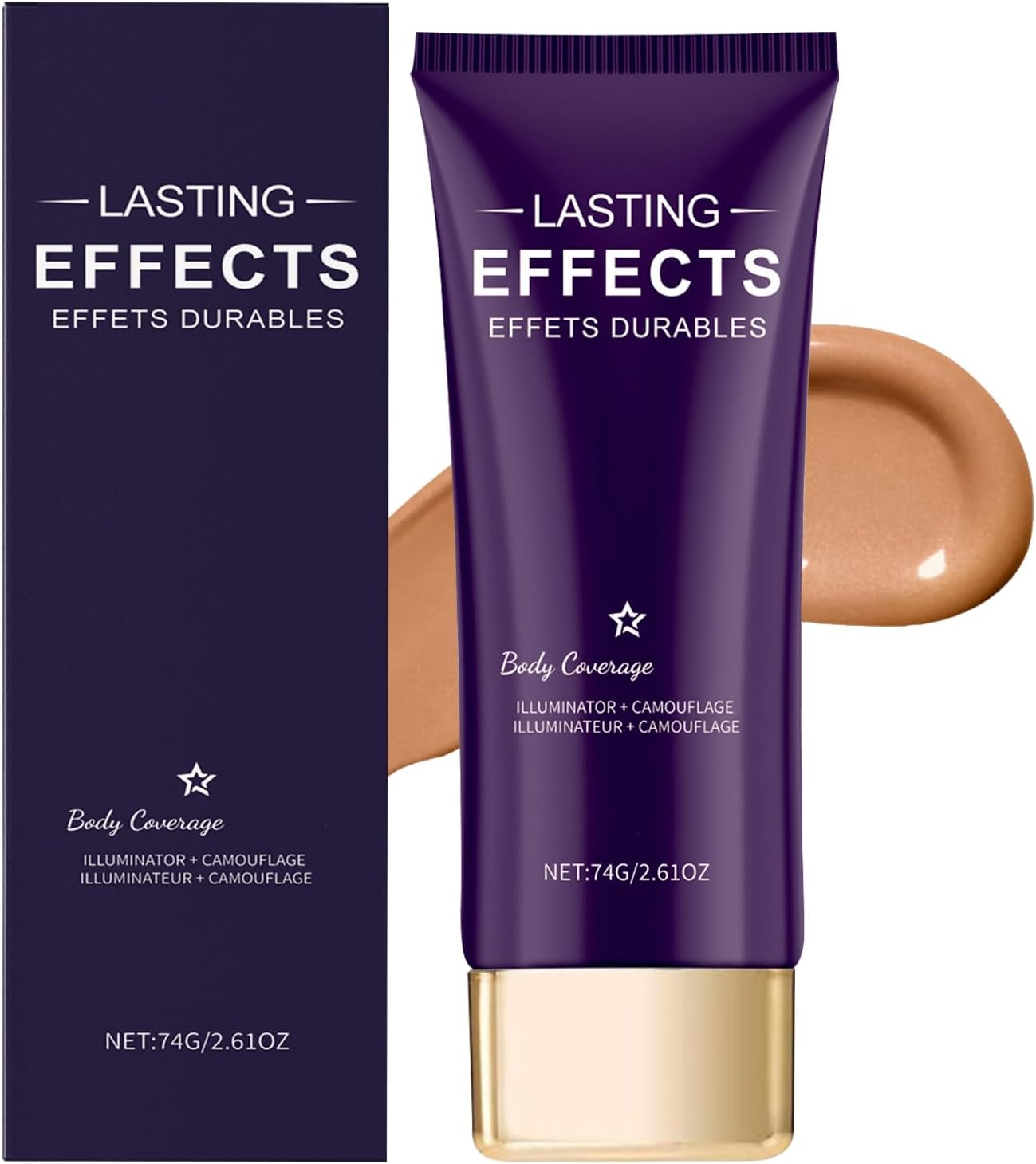 Body Coverage Perfector, All over Complexion Perfector, Tattoo Cover up Cream, Long-Lasting Lightweight Body Foundation, Waterproof Sweatproof Face Concealer, Even Skin Tone (2Pcs Natural)