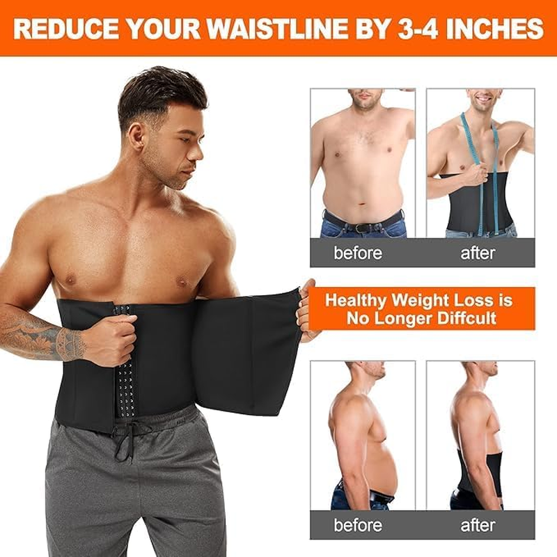 Men Waist Trainer Corsets Tummy Control Shapewear Sport Workout Girdle Slimming Body Shaper image number 5