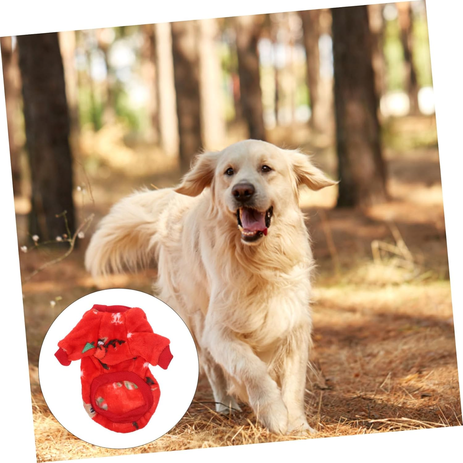 SUPVOX Pet Deer Head Clothing Christmas Puppy Costume Comfortable Xmas Dogs Costume Skin-Friendly Winter Dog Clothing for Christmas Party Warm Puppy Clothes for Warm Coats image number 5