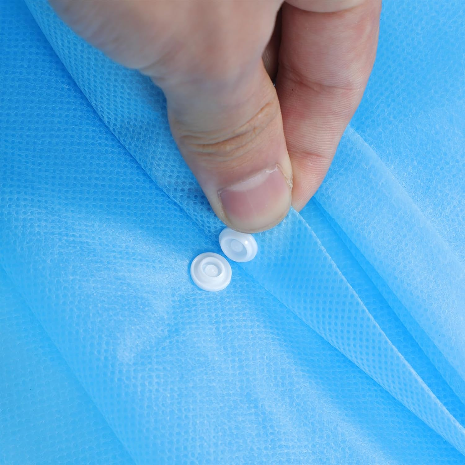 SOLUSTRE 10Pcs Disposable Lab Coats Non-Woven Breathable Work Clothes with Buttons Lightweight Protective Suits for Men and Women Workplace Use