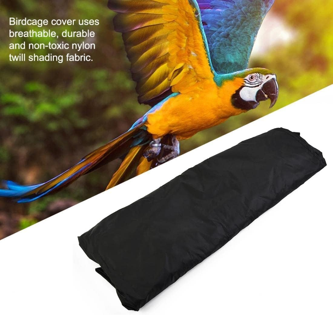 Universal Bird Cage Cover Black-Out Birdcage Cover Durable Breathable Washable (L)