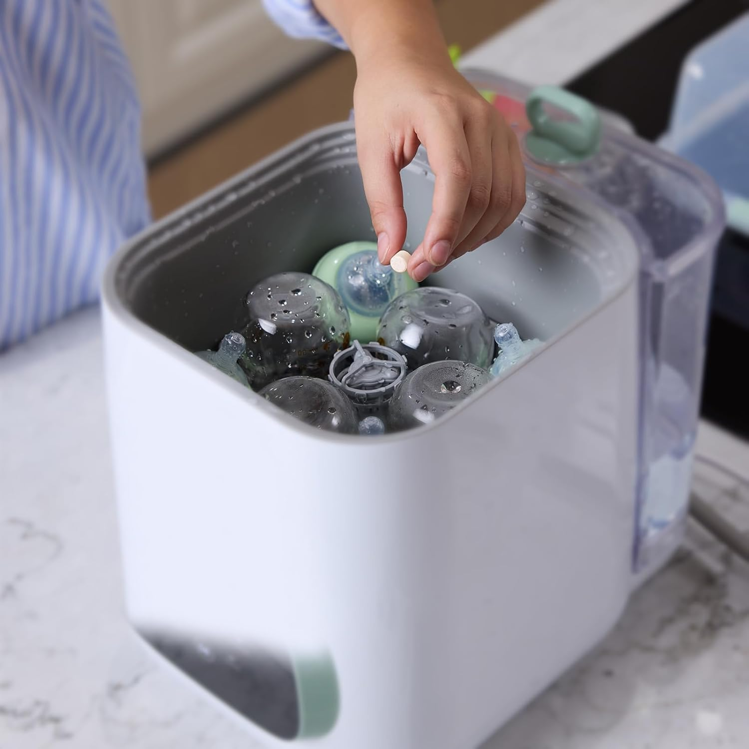 Momcozy Official Washing Block for Momcozy Kleanpal Pro Baby Bottle Washer, 120 Detergent Tablets image number 2