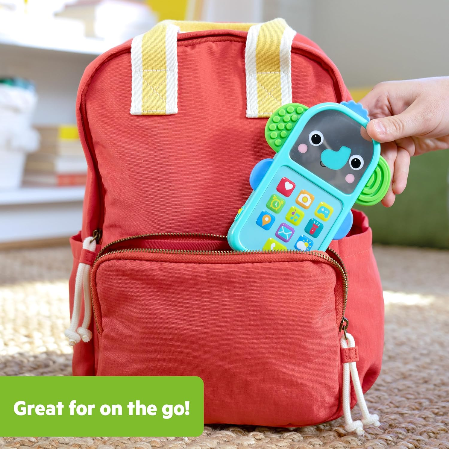 Bright Starts Elephone Baby Phone Toy for Mini-Me Fun with Music and 20+ Sound Effects, 6 Months & Up - Elephone image number 3