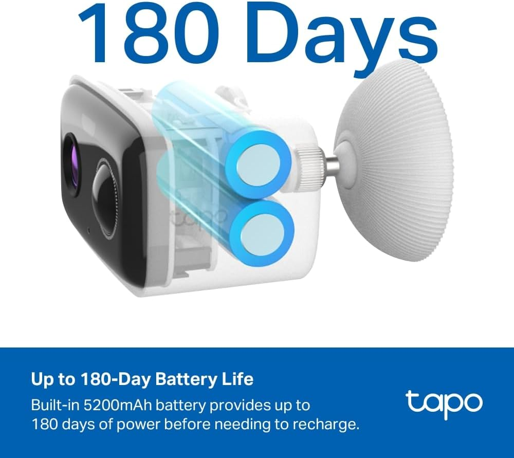 Tapo Tp-Link Smart Home Solar-Powered Indoor/Outdoor Security Camera, Wireless, 2MP, IP65, Colour Night Vision, Free Smart AI Detection, Notification, No Hub Required, Microsd Card Slot (Tapo C400) image number 6