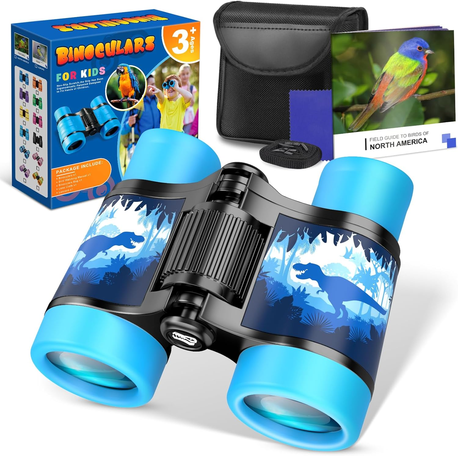 Vingtank Kids Binoculars for Girls, Outdoor Toys Girls Gifts Age 3-5 6-8 Binoculars with Compass for Toddler Toys 3 4 5 6 7 8 Year Old Girl Gifts Travel Camping Birthday Girl