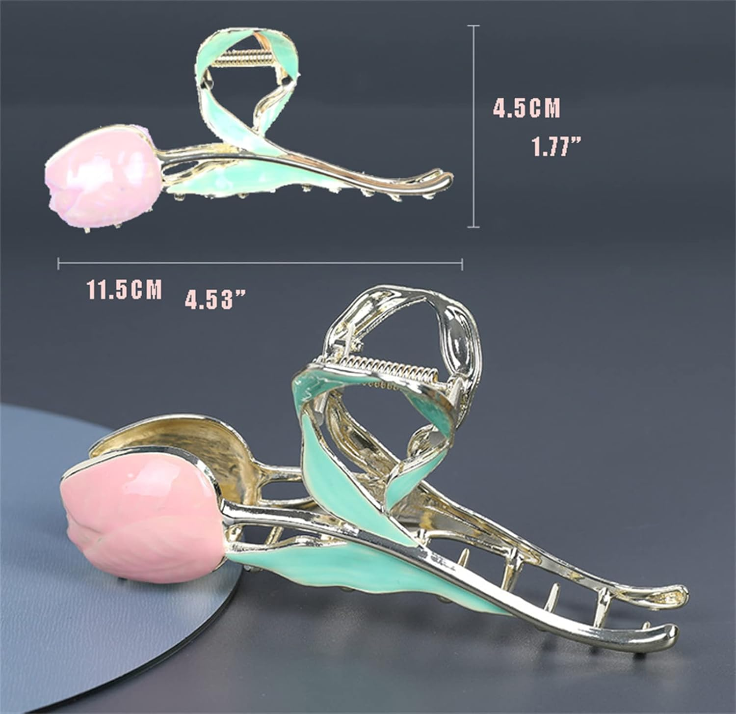 Hair Clips for Women, Cute Claw Clip, Creative Hair Accessories,Pink Tulip image number 4