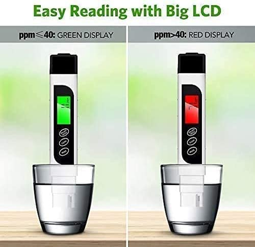 Digital Water Quality Tester, TDS EC Temperature Meter 3 in 1, 0-9999 Ppm LCD Display for Drinking Water Test, Swimming Pool, Aquarium Test, RO/DI Water, Hydroponics image number 4