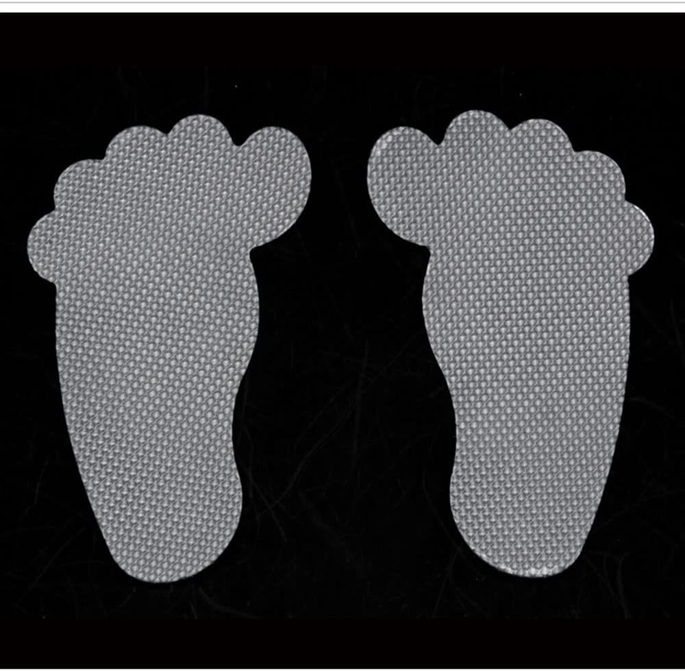 16 Piece Footprint Shape anti Slip Shower Stickers,Bath Tub Non-Slip Sticker,Safety Shower Treads Adhesive Appliques with Premium Scraper(Transparent Color)