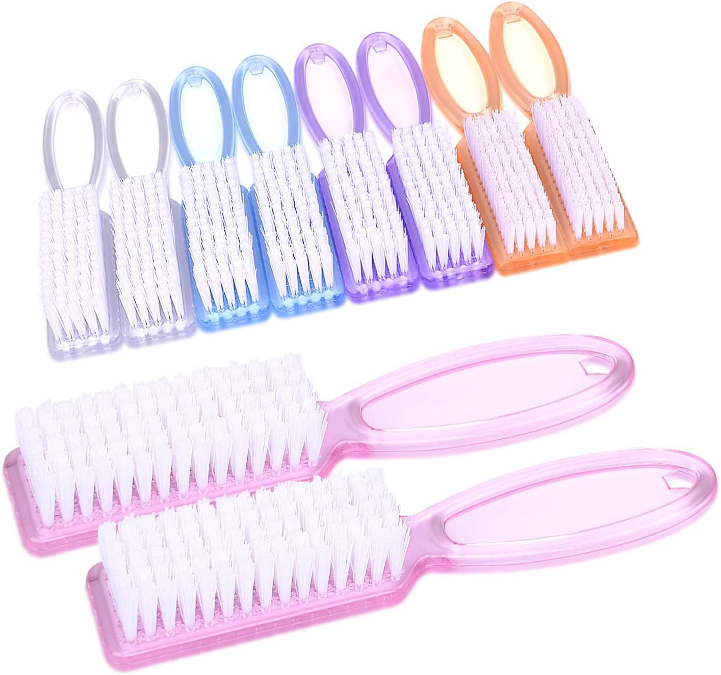 Yesker Handle Nail Hand Scrubbing Cleaning Brush-10 Pcs image number 5