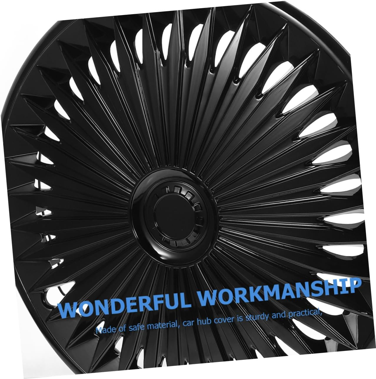 14-Inch Universal Vehicle Hubcaps Replacement, Black Automotive Wheel Hub Covers for Cars, Decorative Wheel Rim Caps Suitable for Car and Truck Exterior Accessories image number 4