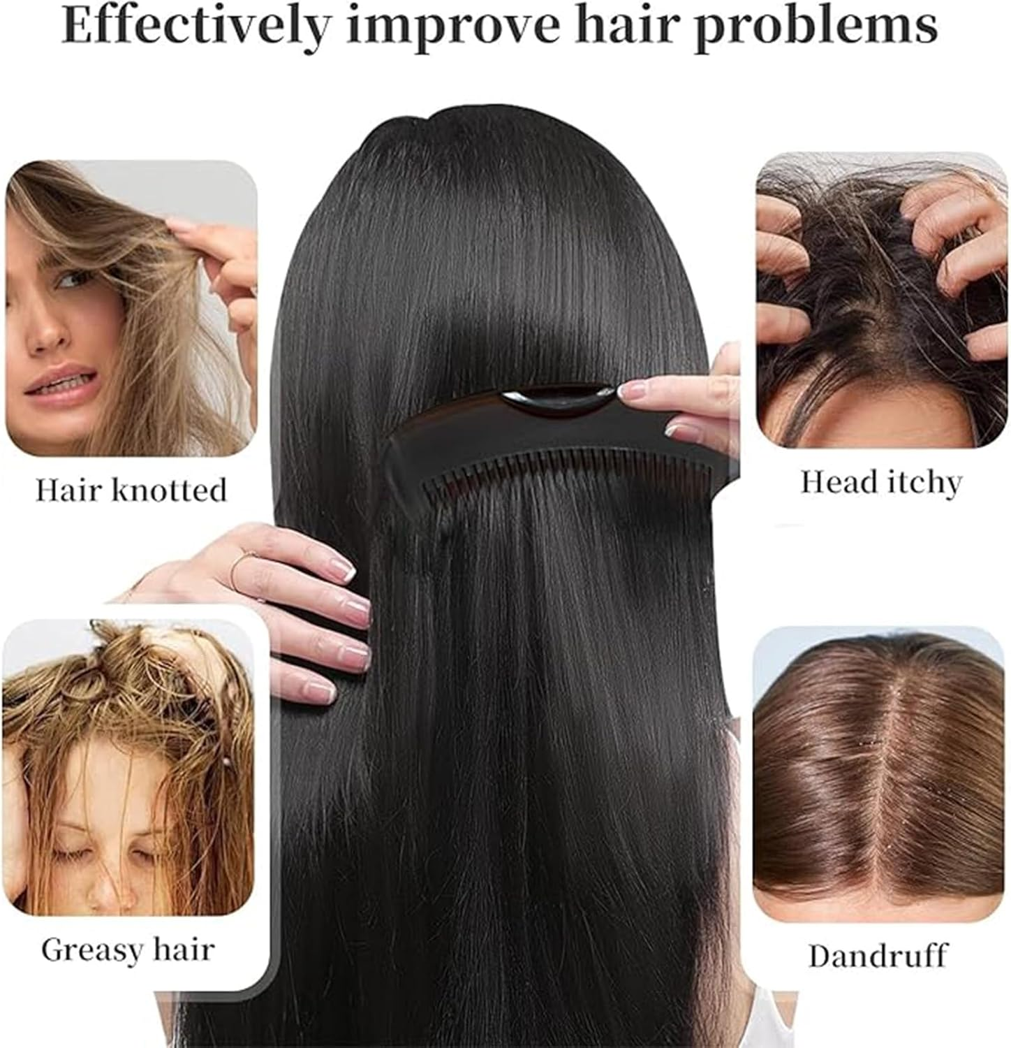 2Pcs Revolutionary Design of Dandruff Comb, Energy Massage Comb, Beauty Comb, Healthier Scalp, Better Hair Quality for Women and Men to Remove Dandruff and Dirt image number 1