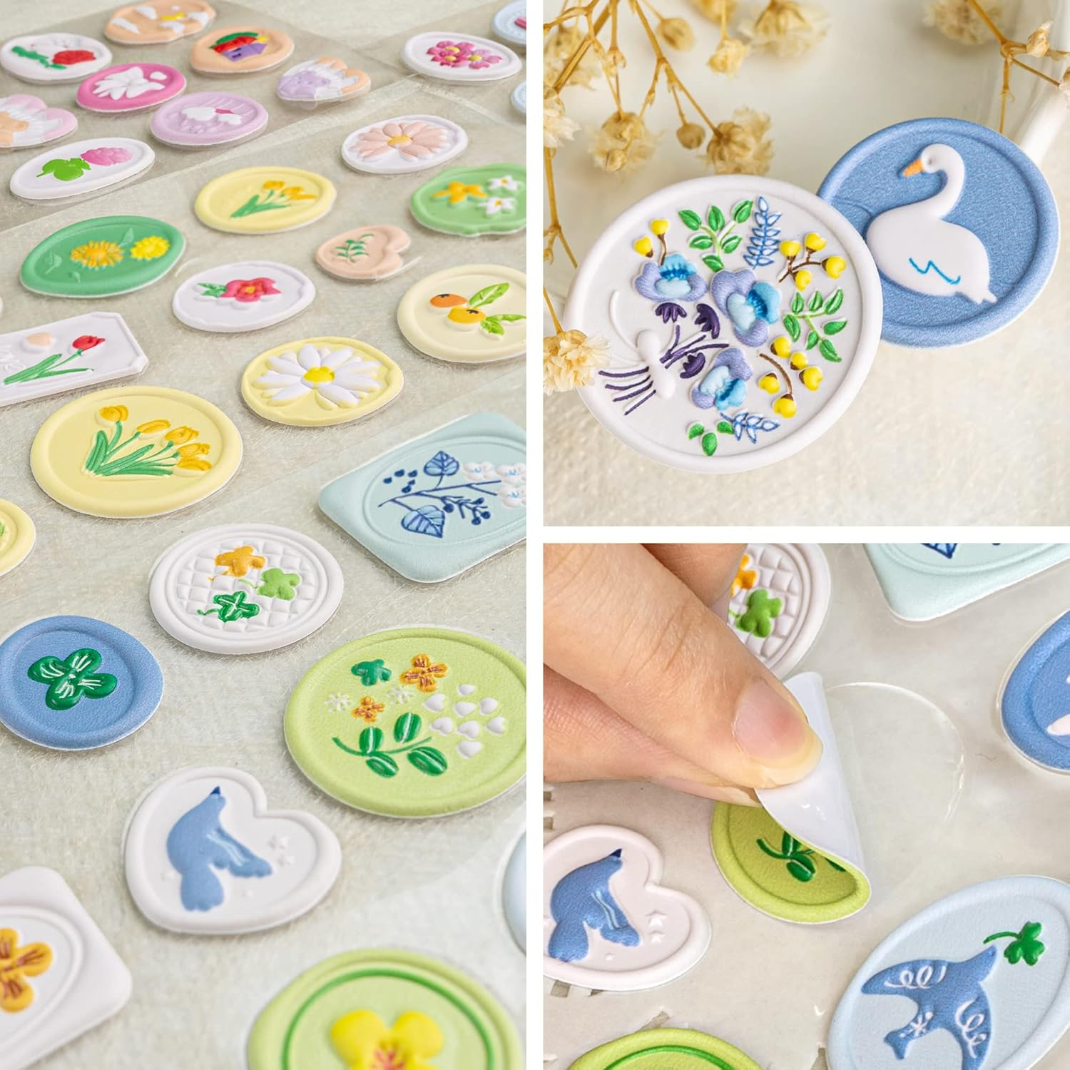 Lily 108 Designs Wax Seal Envelope Seal Embossed Stamp Cute 3D Puffy Deco Foam Adhesive Dot Sticker for Scrapbooking Journal Wrapping Card-Making Crafting image number 1