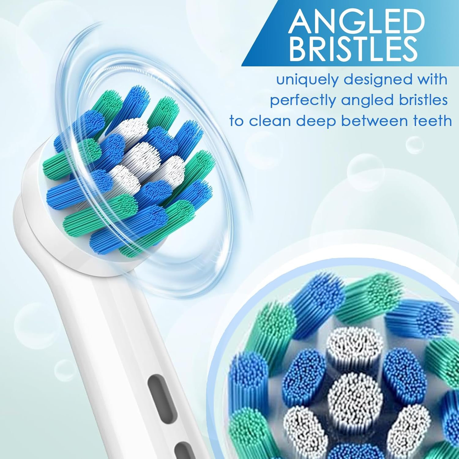 Cross Toothbrush Heads Compatible with Oral B Pro Toothbrush, Vitality Plus, Pro 700 100 300 2000, Replacement Brush Heads Cross Bristles for Teeth Clean image number 5