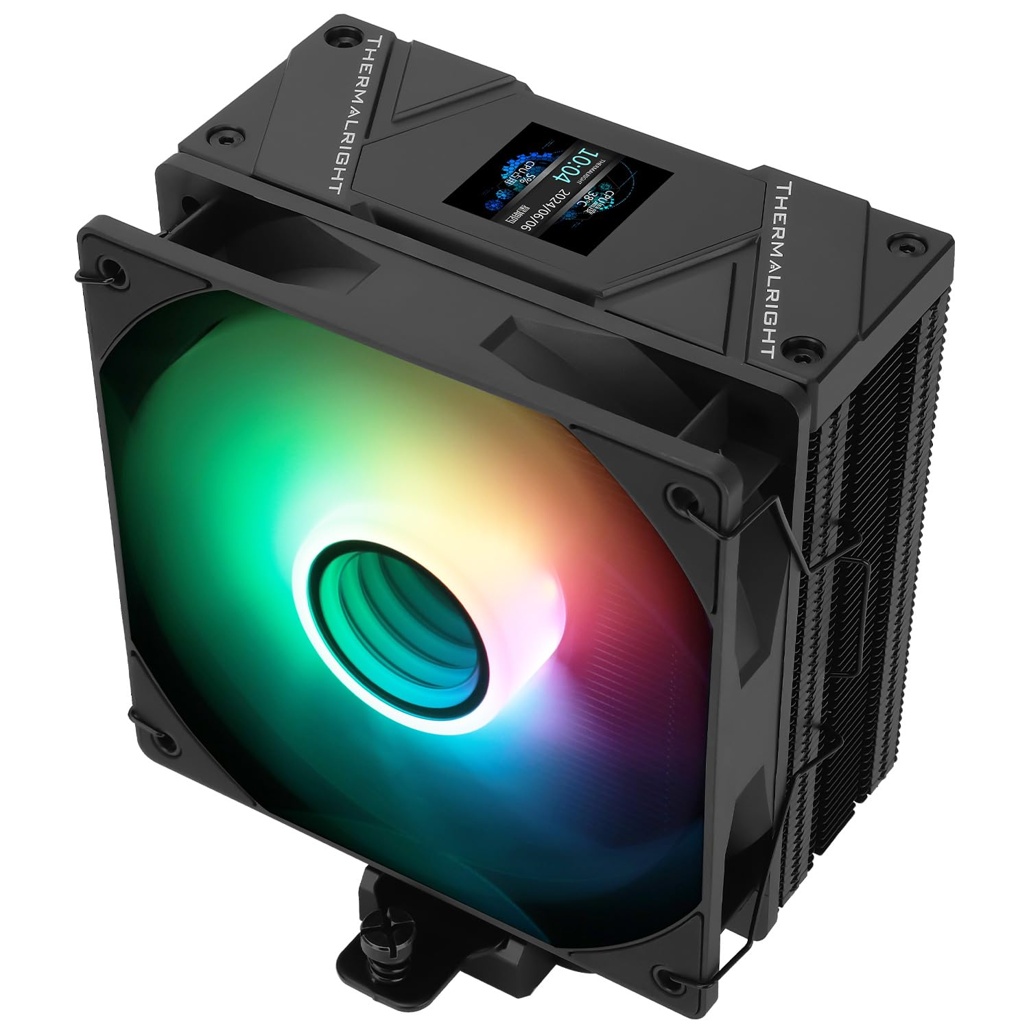 Thermalright Assassin Spirit 120 Vision ARGB White CPU Cooler, Computer Heatsink Cooler, 154Mm High, PC Display Screen CPU Cooling with 1.54In,240*240 Resolving Power,For AM4/AM5 and LGA1700/1851/115X