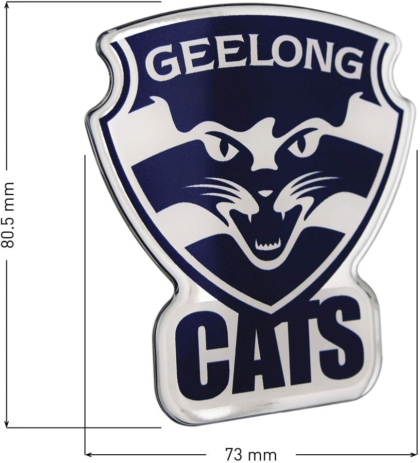 Fan Emblems Geelong Cats Lensed Chrome AFL Supporter Logo image number 1