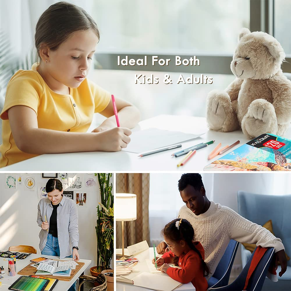 72 Watercolor Pencil Set Quality Soft Core Colored Leads for Adult Artists, Professionals, Ideal for Coloring Drawing Sketching Shading Blending image number 4