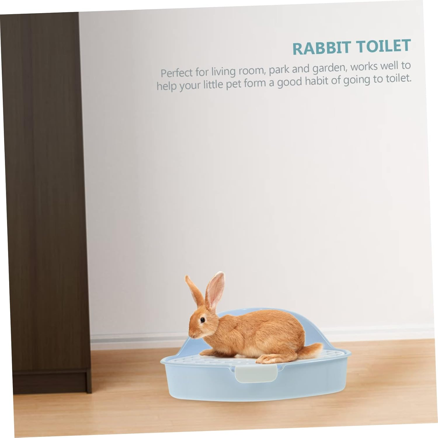 VILLFUL Rabbit Litter Box Corner Potty Trainer for Indoor Bunnies Triangle Pet Toilet for Animals Easy to Clean Pet Supply