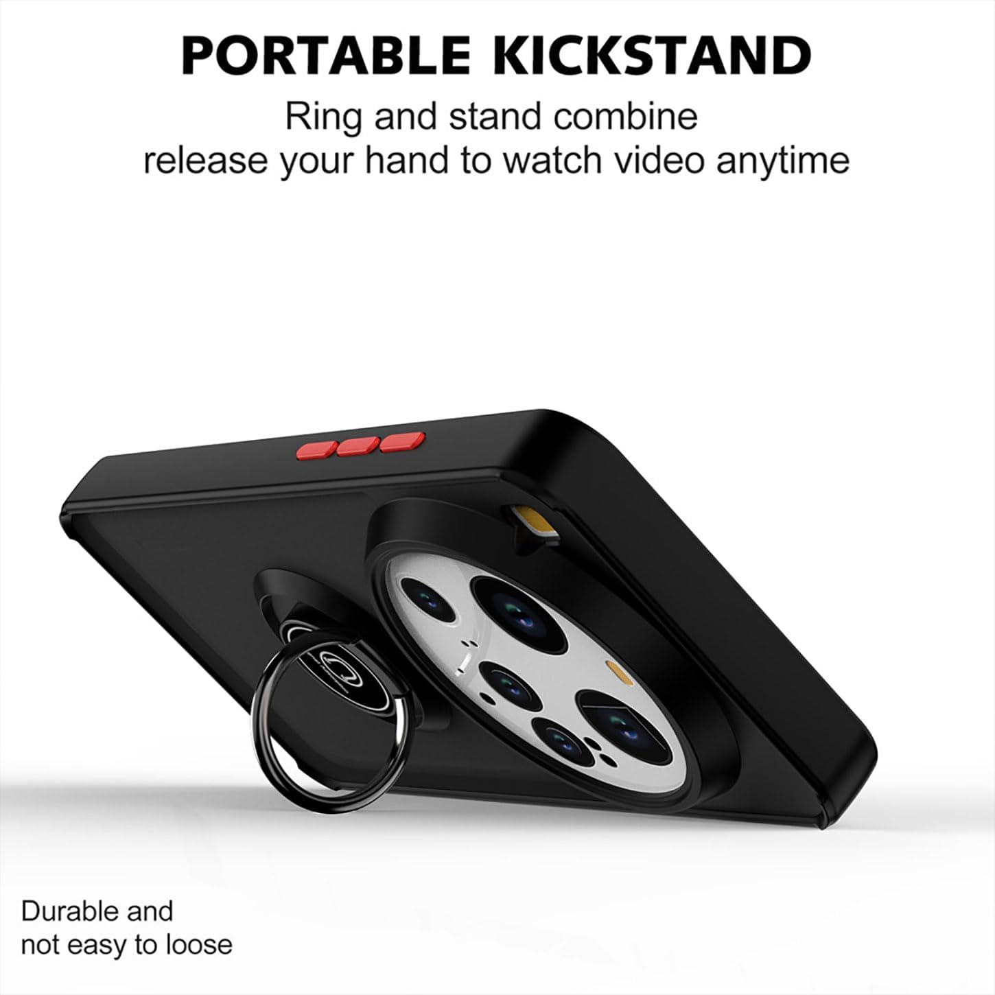 ILING Mobile Phone Case for Xiaomi 15 Ultra, Ultra Thin Shockproof Translucent Matte Hard PC Back Case, Soft Silicone TPU Bumper Protective Case with Ring Stand (Royal Blue) image number 5