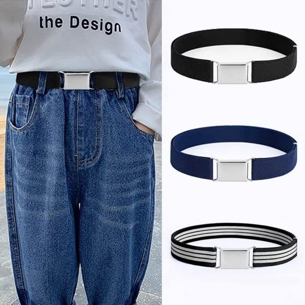 Kids Buckle Belt Kid Adjustable Elastic Belt Boy Stretch Belt for Children Boys Girls