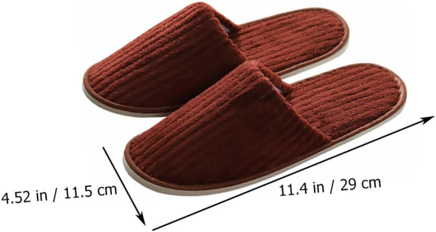 OHPHCALL Thick Cotton Slippers for Home Non-Woven Guest Footwear Warm Breathable