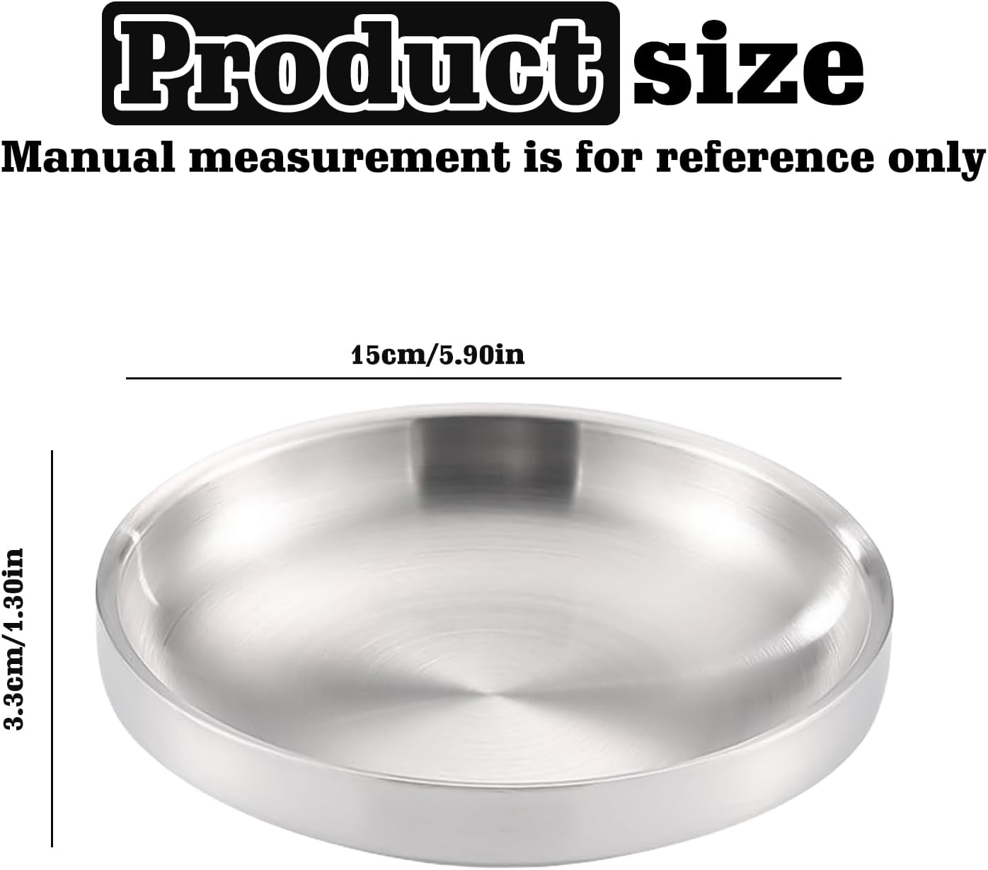 HOMURY Pack of 2 Cat Bowls Stainless Steel Cat Bowls Flat Cat Bowls Metal 304 Feeding Bowl Cat Water Bowl Cat Drop-Proof and Easy to Clean Cat Bowl for Small, Medium Dogs Cats