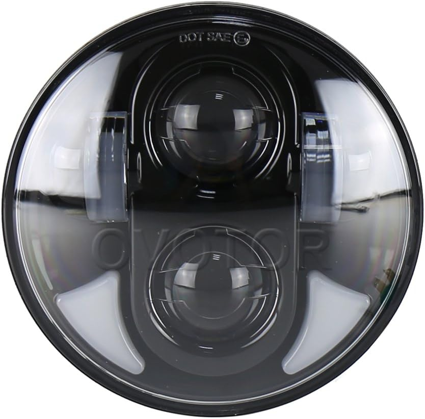 OVOTOR 4Inch LED Fog Lights 20W Fog Lamps with White Halo DRL Front Bumper Driving Fog Lights Compatible with Jeep Wrangler JK Dodge Chrysler