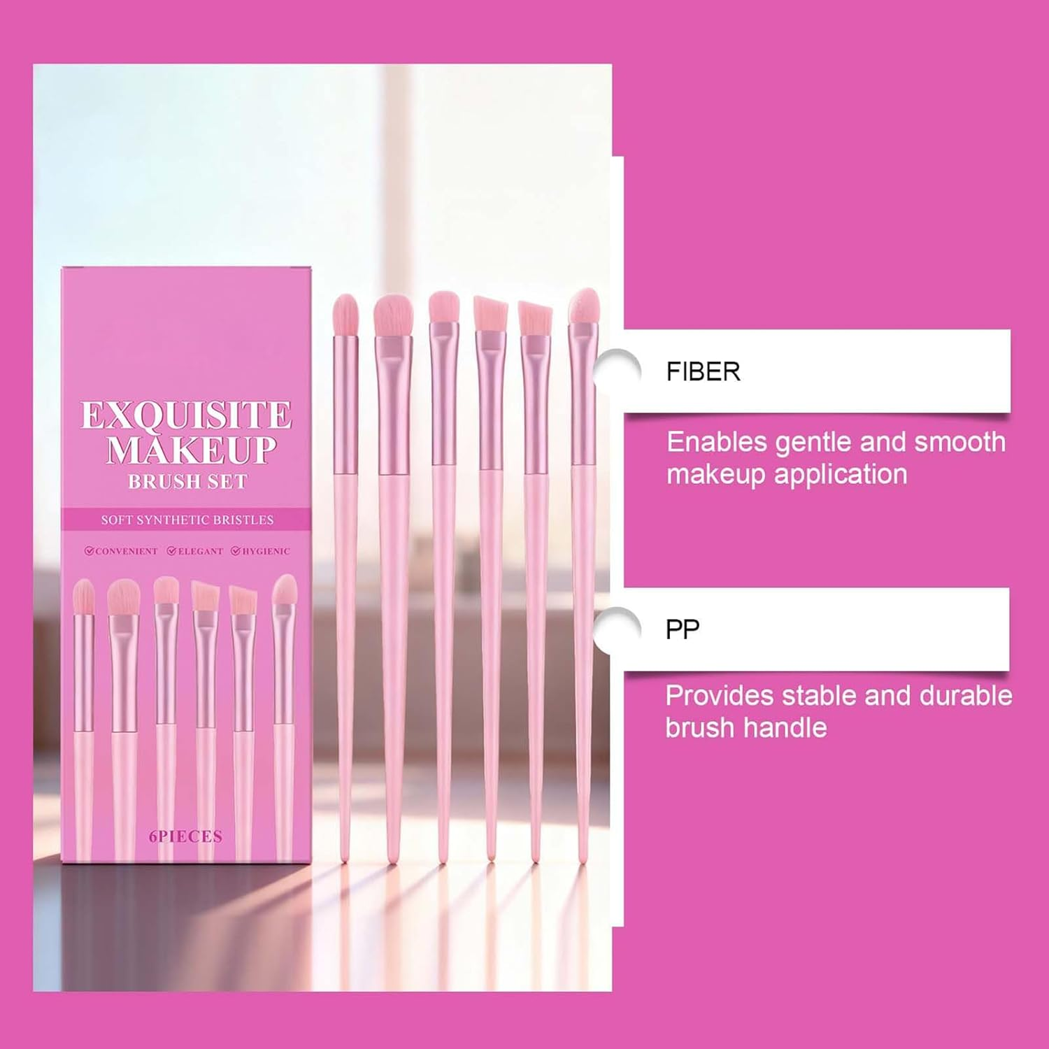 Eye Makeup Brush Set,Detailing Beauty Applicator - Professional Eyeshadow Brush Set | for Powder Blending Women Girls Home Travel Party Wedding Dating Birthday image number 1