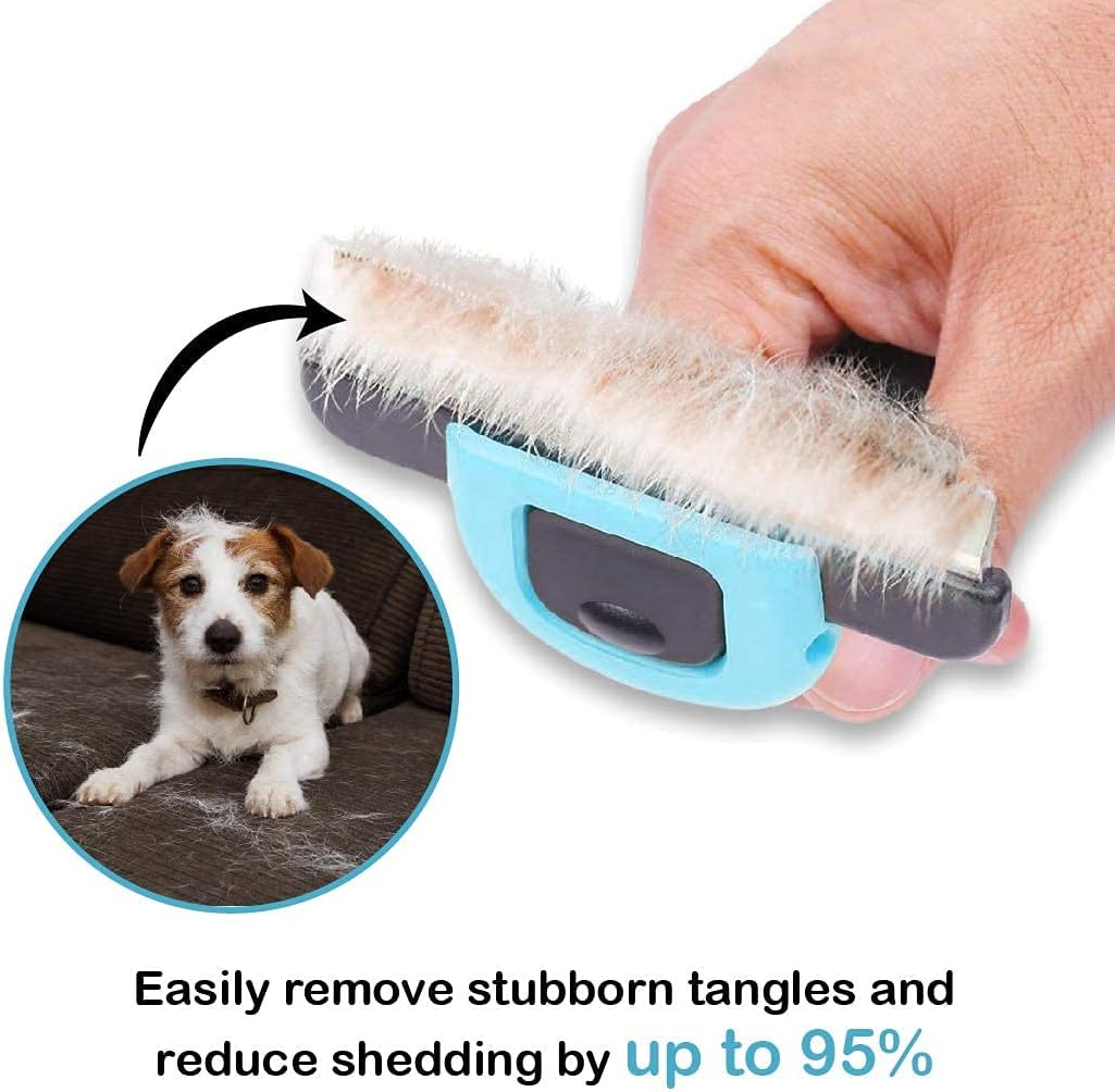 DDSHUN Deshedding Tool - Pet Grooming Brush Dematting Comb for Short, Medium & Long Haired Dogs, Cats, Horses