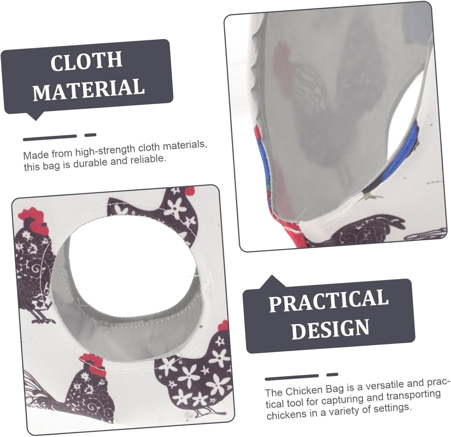 PAMINGONO Versatile Chicken Holder Bag Rooster Catching Bag Hen Sling Easy to Use Washable image number 2