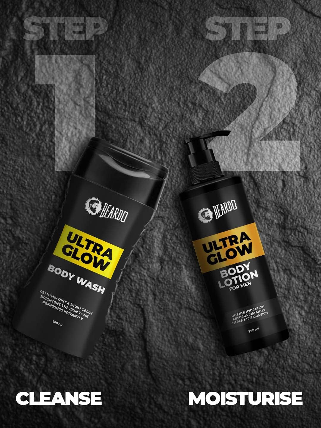 Beardo Ultra Glow Body Wash for Men, 200Ml | Brightens Skin Tone | Removes Dirt & Dead Cells | Contains Mulberry & Bearberry Extracts | for Face and Body | Refreshes Instantly(Pack of 2) image number 5