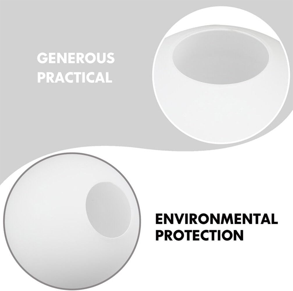 Alipis Frosted Glass Lampshade 5 Inch round Globe Ceiling Lamp Shade Replacement Textured Pendant Light Cover for Living Room Bedroom Decor image number 1