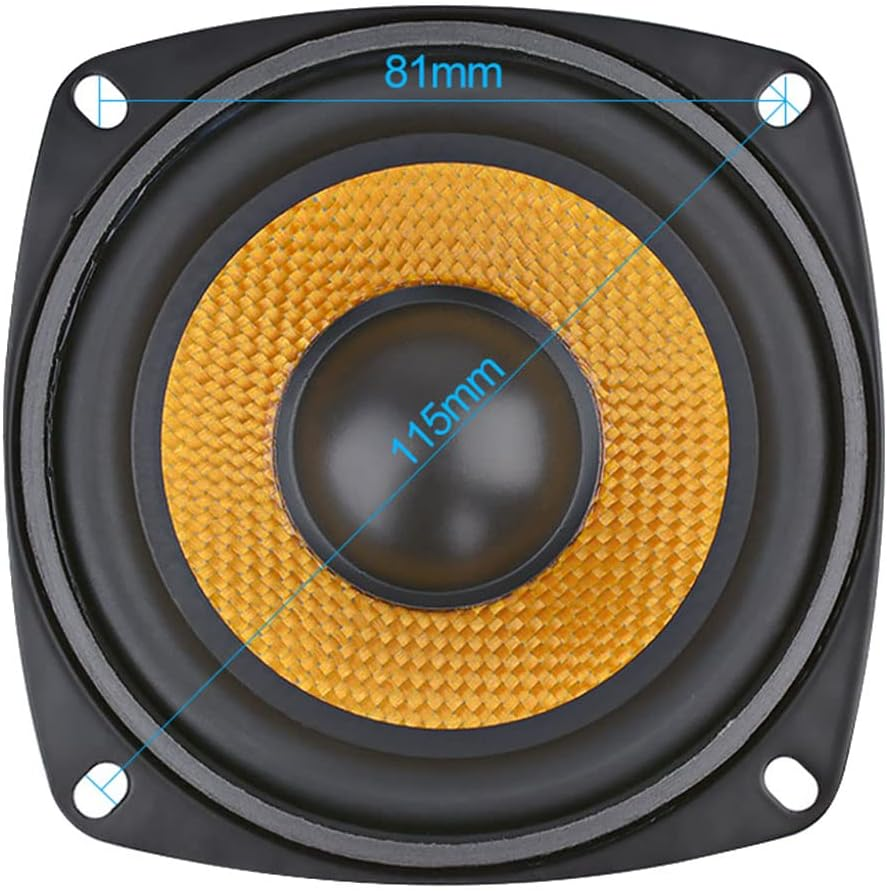 Utopially 1Pc 4Inch Audio Portable Speaker 4 Ohm 15W Speaker DIY Professional Multimedia Subwoofer Speakers for Sound System image number 5