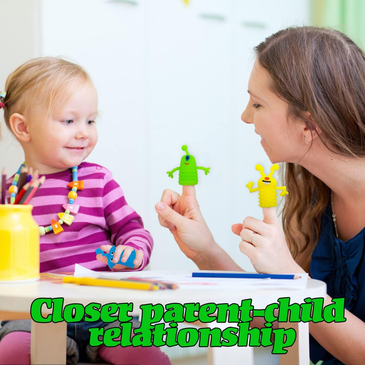 20 Finger Puppets Toys,Funny Monster Stretchy Finger Puppets,Soft Rubber Finger Doll Toys for Children'S Party Favors (Random Colors and Styles) image number 4