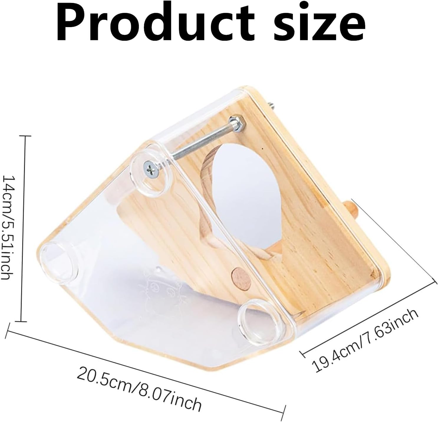 Parakeet Nest Box, Easy-Wash Avian Breeder Shelter Finch Parakeet Mating Hideouts, Ventilated Cockatoo Roosting Chamber for Garden Cage Room Setup (Transparent, 20.4Cm*20.2Cm*14Cm) image number 4