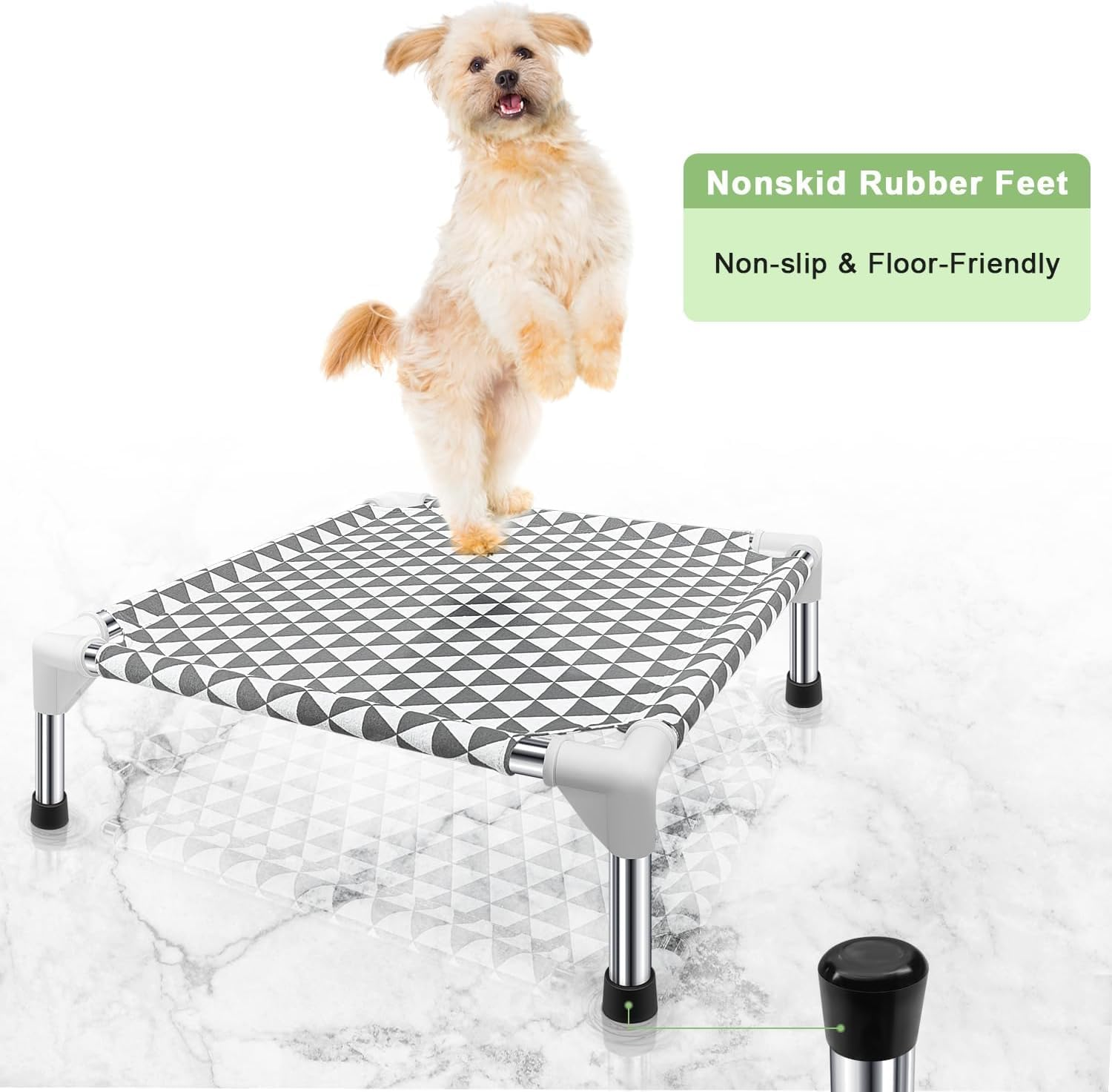 Elevated Outdoor Dog Bed, Small Dog Bed, Cotton Material, Non-Slip Feet, Elevated Dog Bed Fits up to 70Lbs Dog Travel Bed Washable Dog Bed image number 1