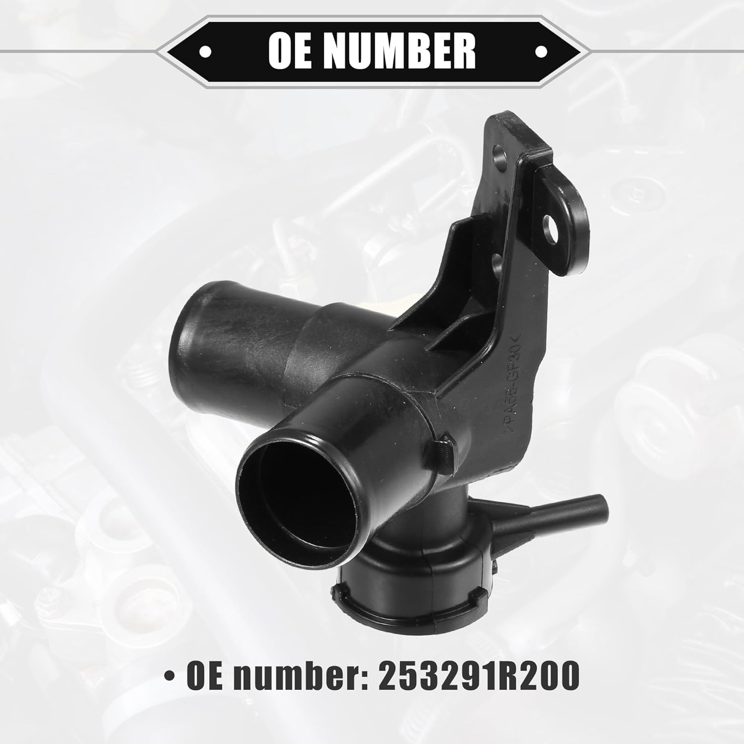 X AUTOHAUX Engine Radiator Coolant Filler Neck Compatible for Hyundai Accent 2012-2017, Durable Plastic Black Inner Plastic image number 1