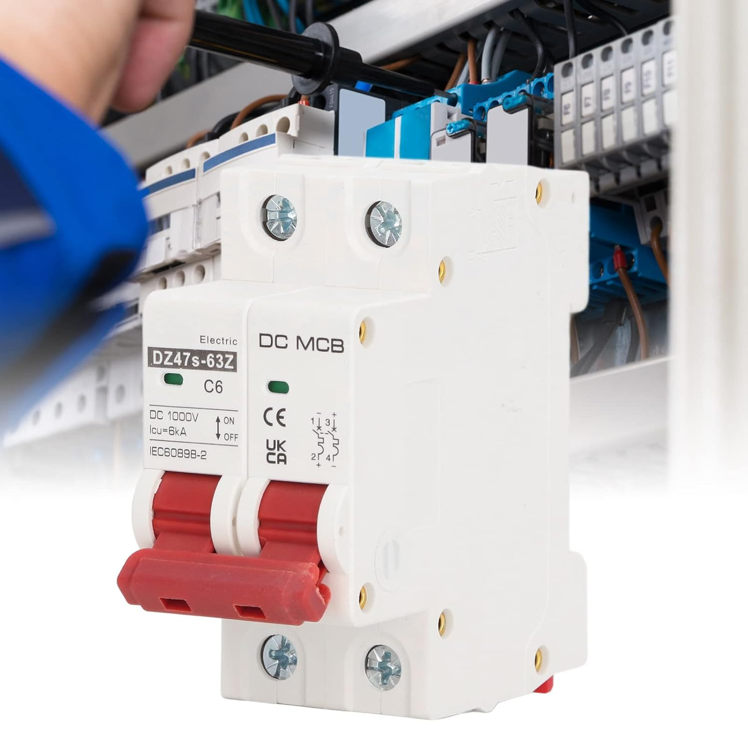 6A DC Circuit Breaker, Fast Decoupling, Miniature Circuit Breaker, Arc Extinguishing, Easy to Install, Wide Application with DC, Especially Dz47S 63Z, For image number 4