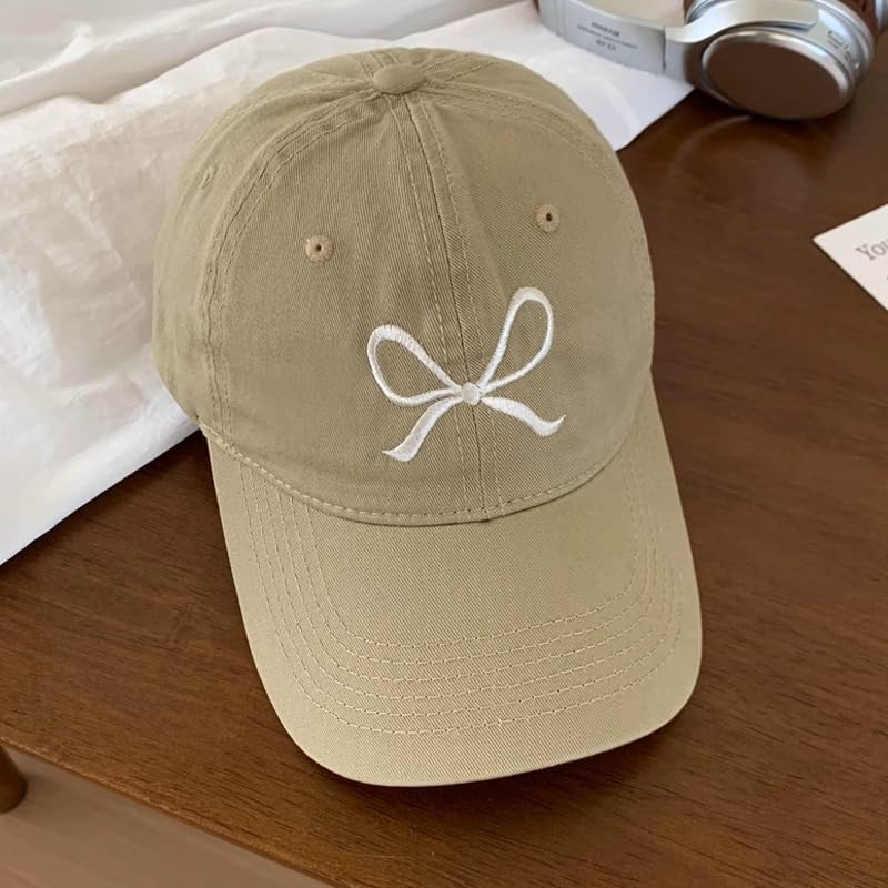 Trendy Bow-Tie Baseball Cap for Women and Men Trucker Hats Y2K Adjustable Fashion Sun Hat with Visor for Hiking & Travel image number 6