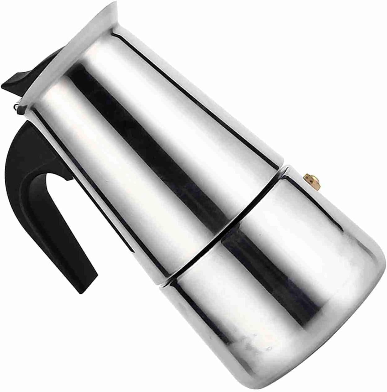 SOULONG Coffee Maker Moka Pot Espresso Maker Stainless Steel 100Ml/200Ml/300Ml/450Ml with Ergonomic Handle for Stove Induction Cooker (200Ml) image number 5