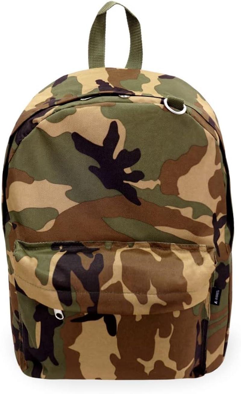 Everest Unisex Adults Classic Woodland Camo Backpack, Camouflage image number 4