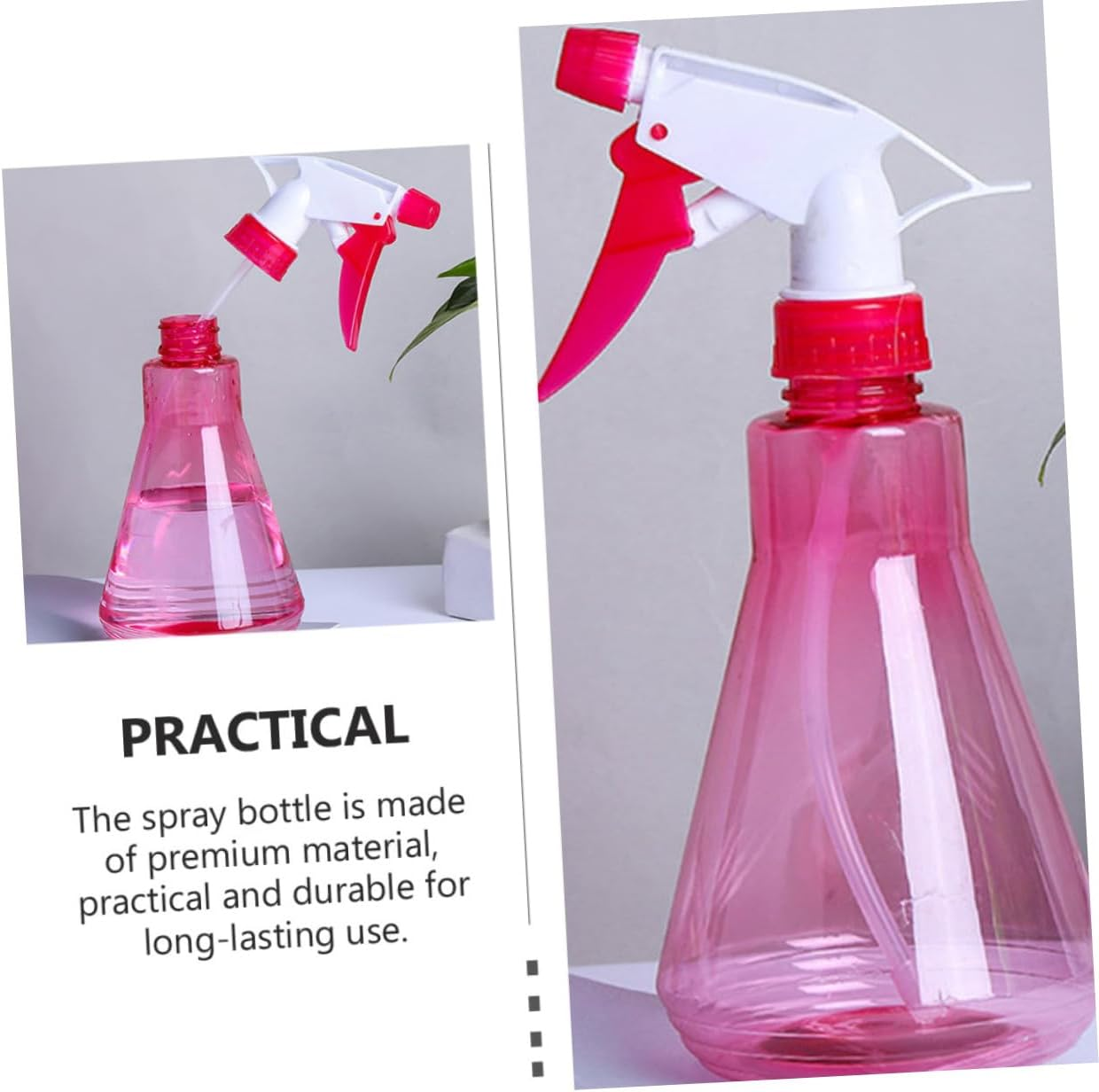 Kisangel 5Pcs Watering Can Sprayer Pet Plastic Spray Bottle Refillable for Home Gardening Supplies Continuous Mist Plant Care Random Color image number 4