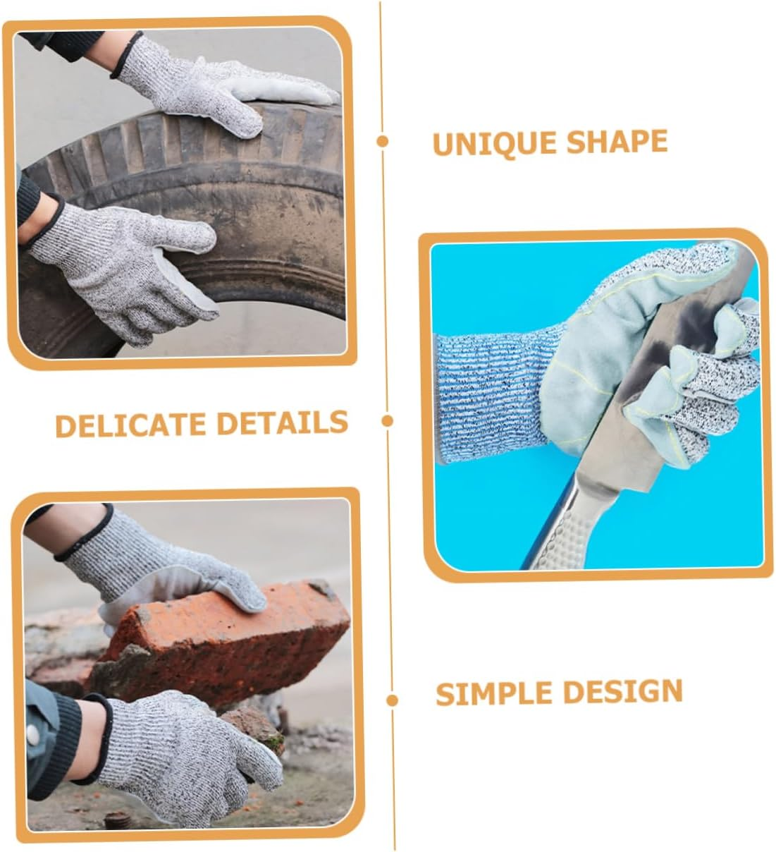 GAROZATION 1Pair Outdoor Gardening Gloves Anti-Collision Puncture-Resistant Lightweight Breathable Design for Comfortable Fit for Weeding Planting image number 5