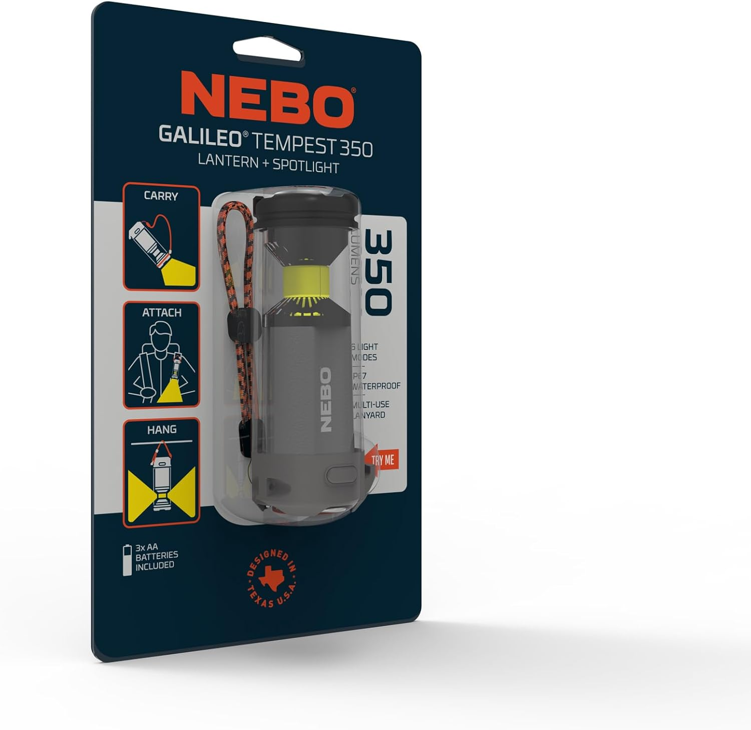 NEBO Galileo&trade; Tempest 350, Handheld Lantern image number 3