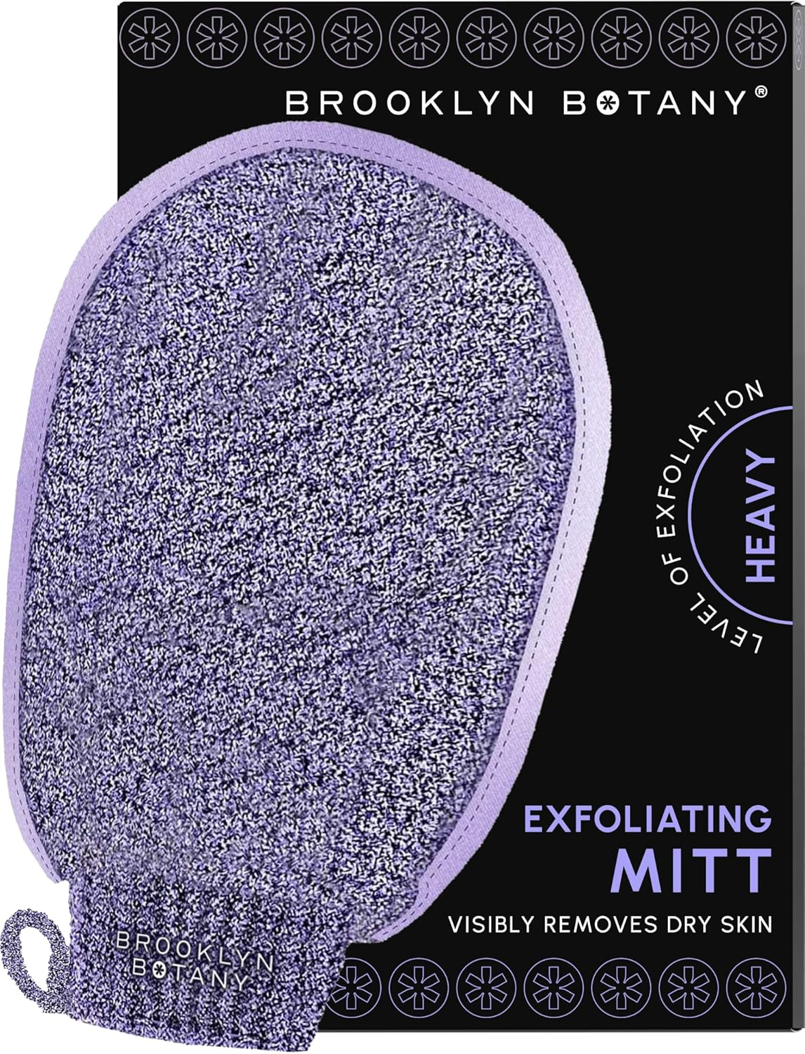 Brooklyn Botany Exfoliating Mitt for Bath and Shower &ndash; Heavy Duty Exfoliating Body Scrubber for Massage and Dead Skin Remover for Body &ndash; 1 Mitt image number 1
